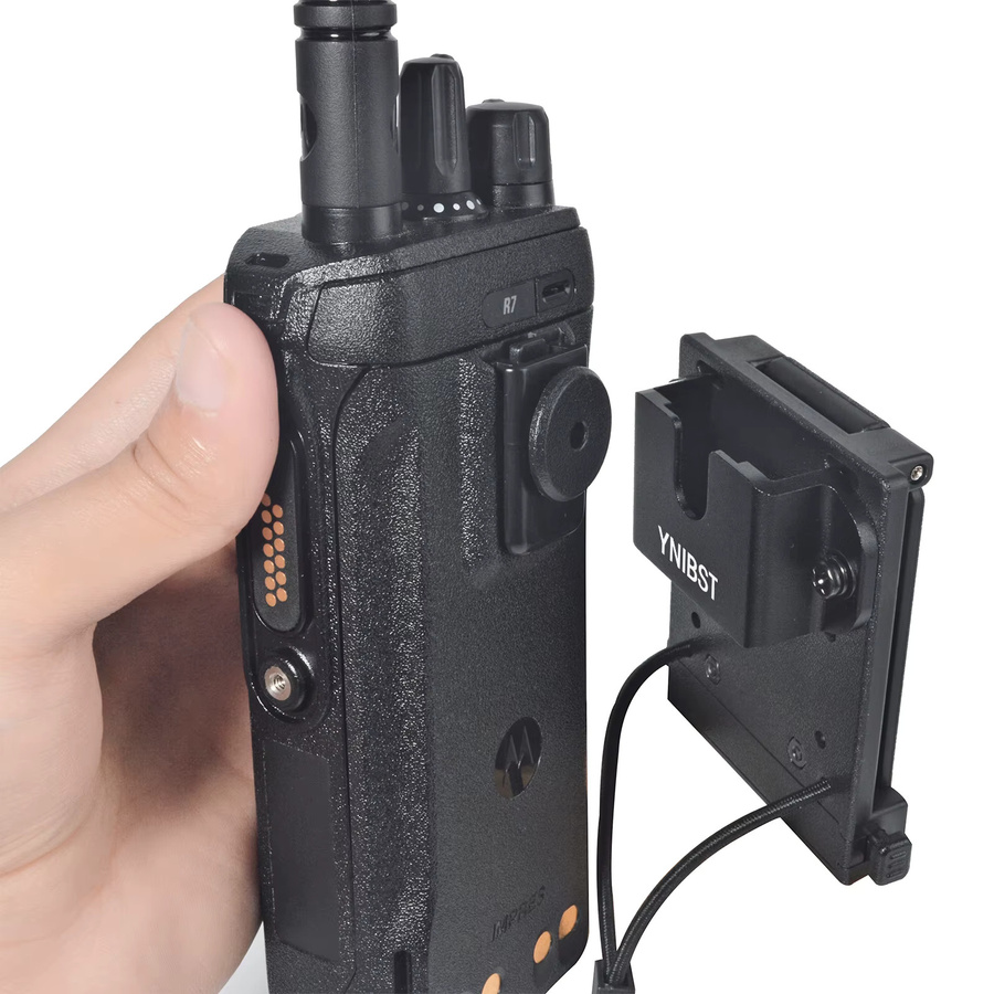 RUNUPTOP Taktisches Walkie-Talkie-Holster mit Gürtelclip und Molle-System, Schwarz - Bild 4