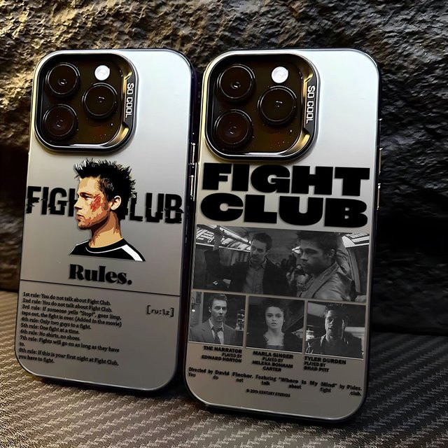 Fight Club Handyhülle für iPhone 17 16 15 14 13 12 11 Pro Max Plus mit matter Rückseite und Sturmschutz - Bild 1