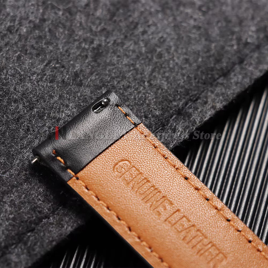 Uhrenarmband Rindsleder, Schnellverschluss, Schwarz, Unisex - Bild 4