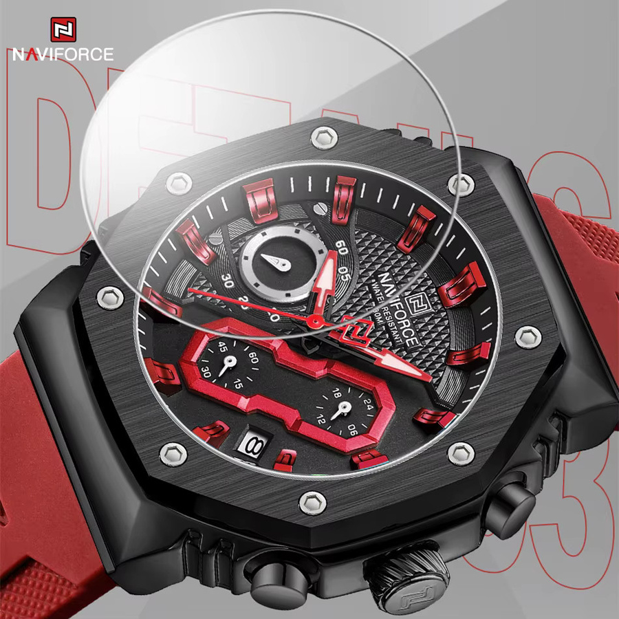 NAVIFORCE Armbanduhr, Quarz, Silikonarmband, Schwarz, Damen - Bild 5