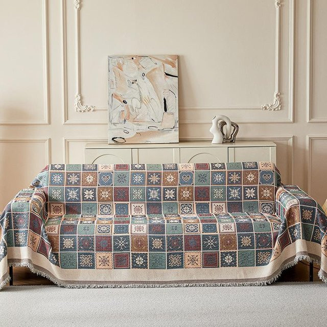 Super Six Chenille Sofaabdeckung mit floralem Design, bunt, B/B: 180 x 130 cm - Bild 1