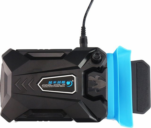COOLCOLD K27 Tragbarer Notebook-Laptop-Kühler mit USB-Vakuum-Lüfter in Schwarz - Bild 1