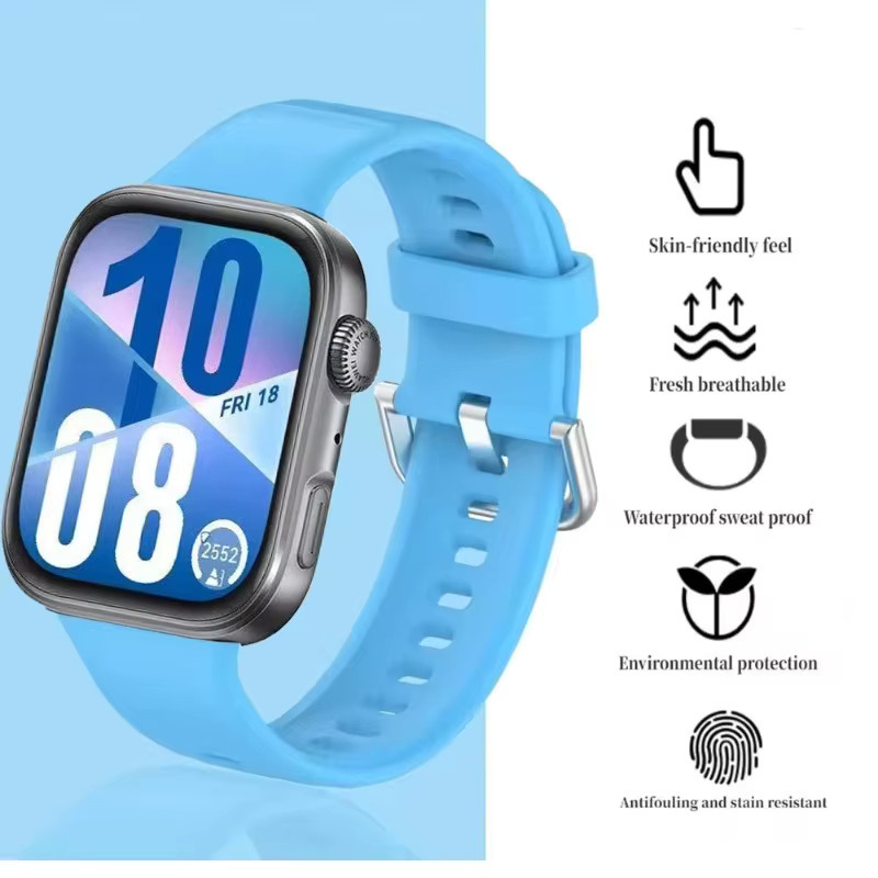 Huawei Uhrenarmband Silikon, Schwarz - Bild 2