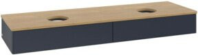 V&B Waschtischunterschrank Antao ohne Frontstruktur in Eiche Honigbraun lackiert B: 160 cm, T: 50 cm - Bild 1