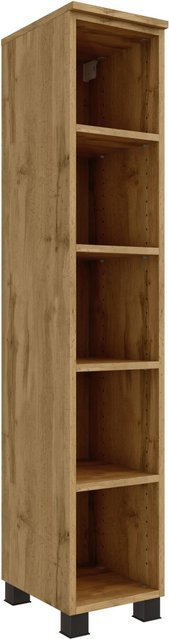 Held Möbel Midiregal Florenz in Wotaneiche, Farbe Braun, B/T/H: 35 x 25 x 130 cm - Bild 1