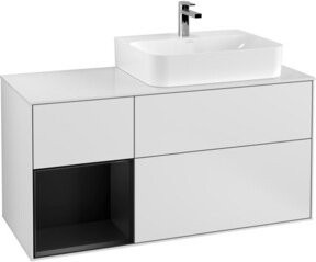 Villeroy & Boch Finion Waschtischunterschrank mit Abdeckplatte in Weiß lackiert, Breite: 120 cm, Tiefe: 50,1 cm, Höhe: 50,1 cm - Bild 1