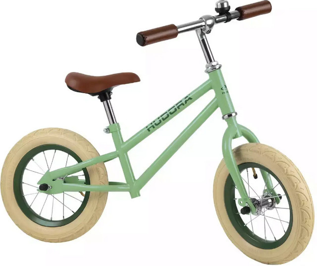 HUDORA Laufrad Retro Boy in Grün mit höhenverstellbarem Rahmen und Kunstledersattel - Bild 1