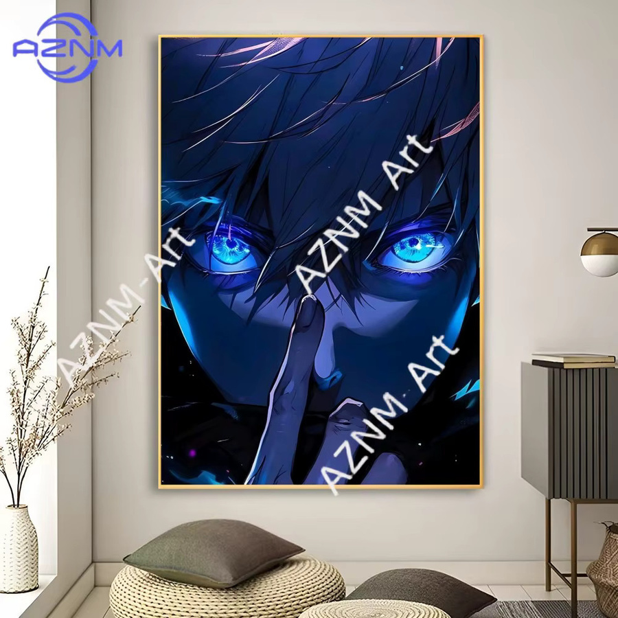 KAYOU Anime Poster Gojo Satoru Jujutsu Kaisen Kunstdruck Illustration für deine Wanddekoration - Bild 2