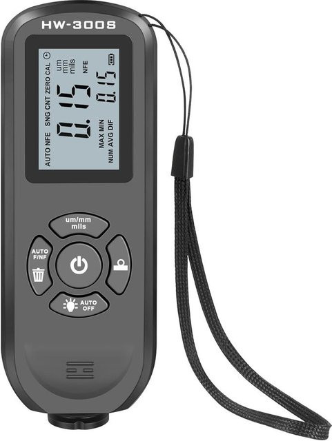 Kkmoon HW-300S Digitales Schichtdickenmessgerät mit LCD-Hintergrundbeleuchtung, Schwarz - Bild 1