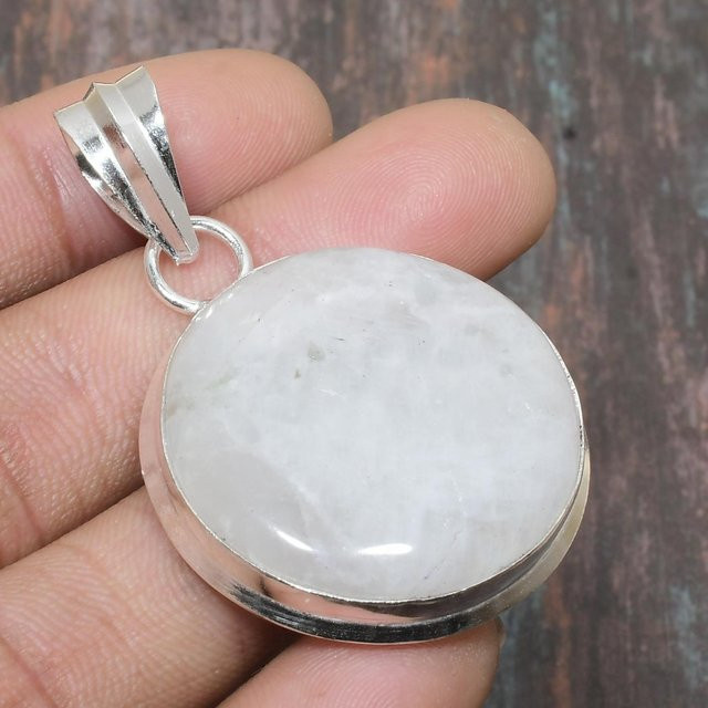 Copperie Anhänger, Regenbogen-Mondstein, 925 Silber, Damen, 5 cm - Bild 1