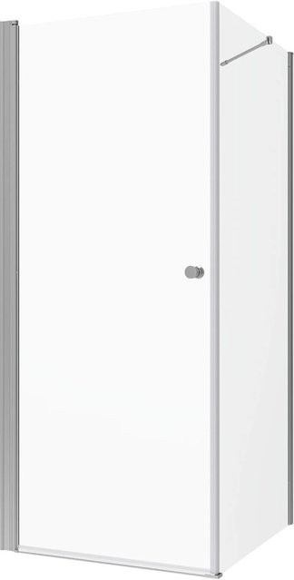 Aquabatos Duschkabine Eckdusche mit Seitenwand aus 6mm Sicherheitsglas in Transparent, B/T/H: 100 x 80 x 197 cm - Bild 1