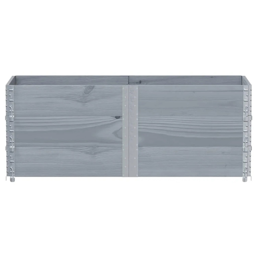 vidaXL Pflanzkiste aus massivem Kiefernholz in Grau, rustikales Design, B/T/H: 150 x 50 x 60,5 cm - Bild 2
