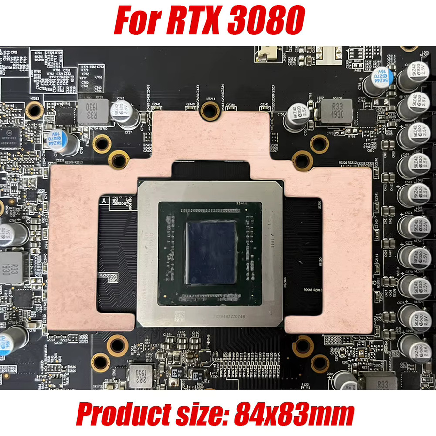 ANENG Kupfer Kühlkörper für GPU RAM mit 386,4 W/m.k Wärmeleitfähigkeit in Gold für RTX 3080 und RX GPU Kühlung inklusive Thermopad - Bild 5