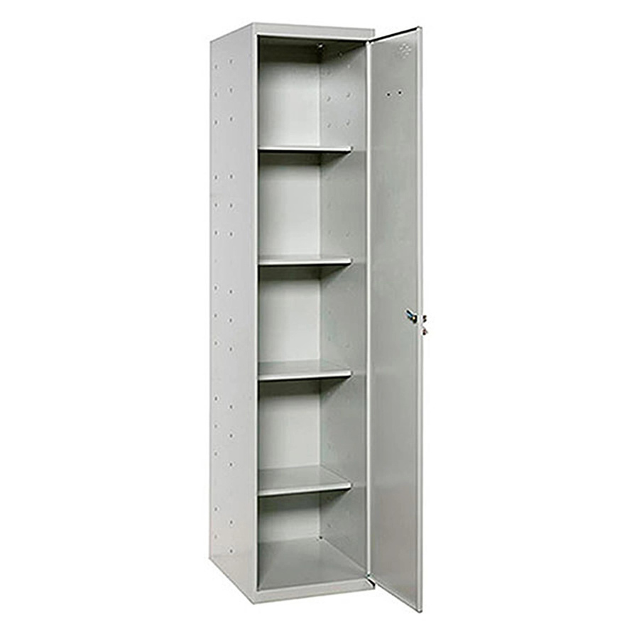 PROREGAL Putzmittelschrank AMEGO Metallschrank für den Haushalt in Grau mit 4 Fachböden, H x B x T: 180 x 40 x 40 cm - Bild 2