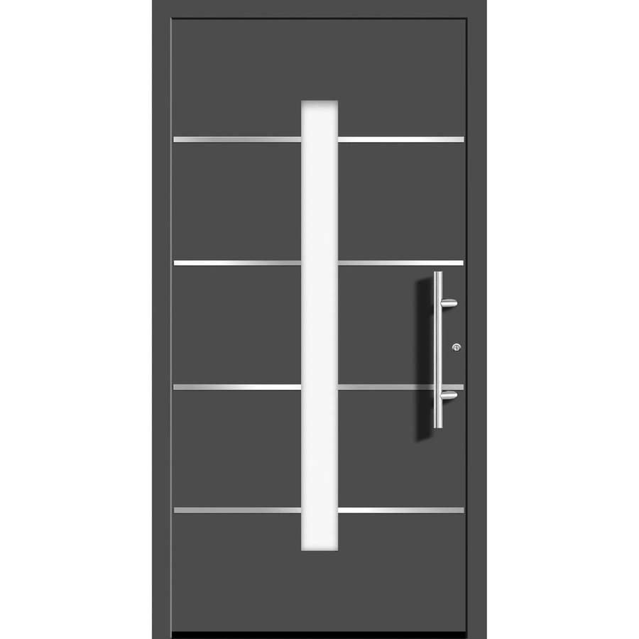 Splendoor Moderno M400/P Aluminium-Haustür mit Glaseinsatz, Anthrazit Metallic, Anschlag Rechts, B: 110 cm, H: 210 cm - Bild 2