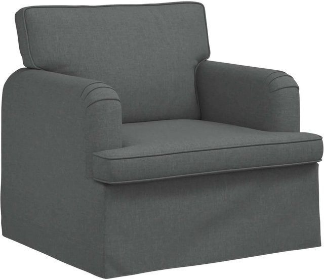 vidaXL Sofa Dunkelgrau mit Stoffbezug und Metallrahmen B/T/H: 84 x 80 x 85 cm - Bild 1