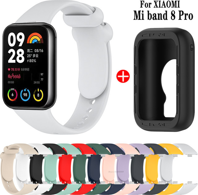 Xiaomi Silikonarmband + Silikonhülle für Mi Band 8 Pro, Schwarz - Bild 1