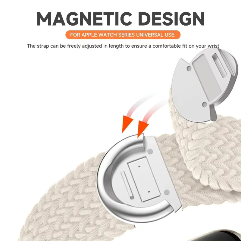 CAOWTAN Uhrenarmband, geflochtenes Band, magnetisch, Textil, Unisex - Bild 4