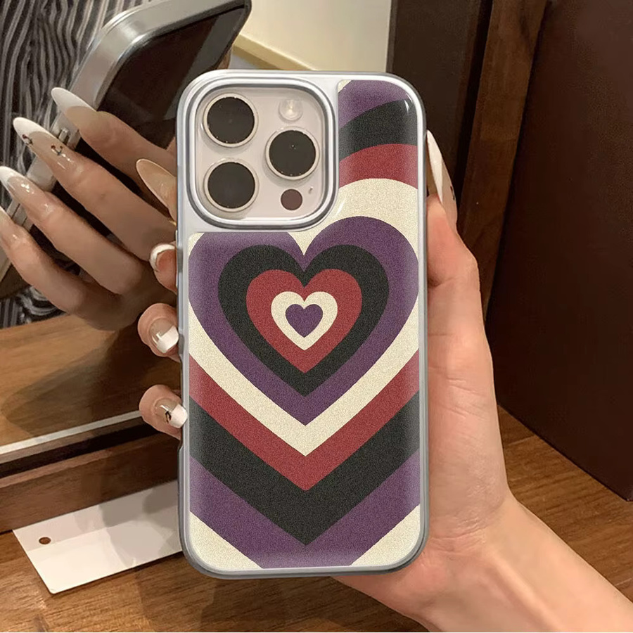 3D-Handyhülle mit Herz-Design und Kleberückseite für Apple iPhone, Multicolour - Bild 2