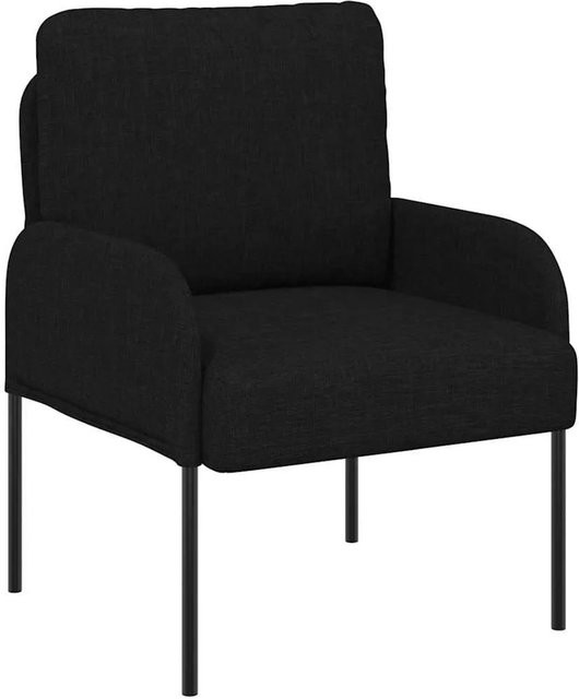vidaXL Sofa mit Kissen in Schwarz aus Sperrholz im modernen Design - Bild 1