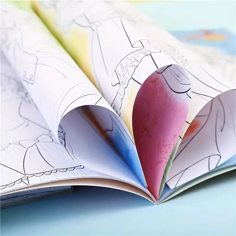 2 Stück Prinzessin Malbuch mit niedlichen Anime und Manga Charakteren, buntes Skizzenbuch aus Premium Papier mit Softcover - Bild 3