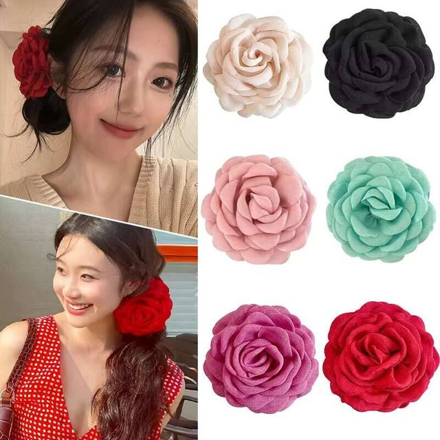 Haarspange Rose Blume, Kunststoff, Damen - Bild 1