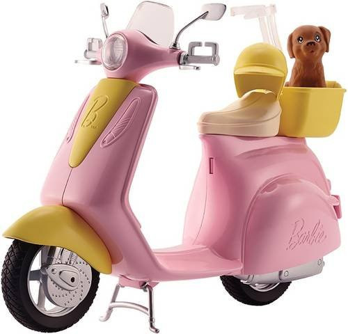 Barbie Mattel Motorroller in Pink und Gelb - Bild 1
