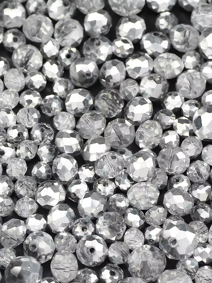 JHNBY Abstandsperlen, Silber, österreichische Kristall, 2–10 mm - Bild 5