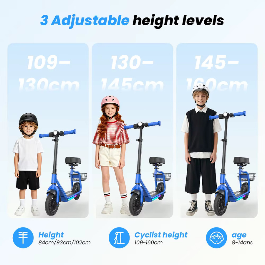 IScooter IK7 Kinder-Elektro-Scooter, 8,5 Zoll, ab 8 Jahre - Bild 4