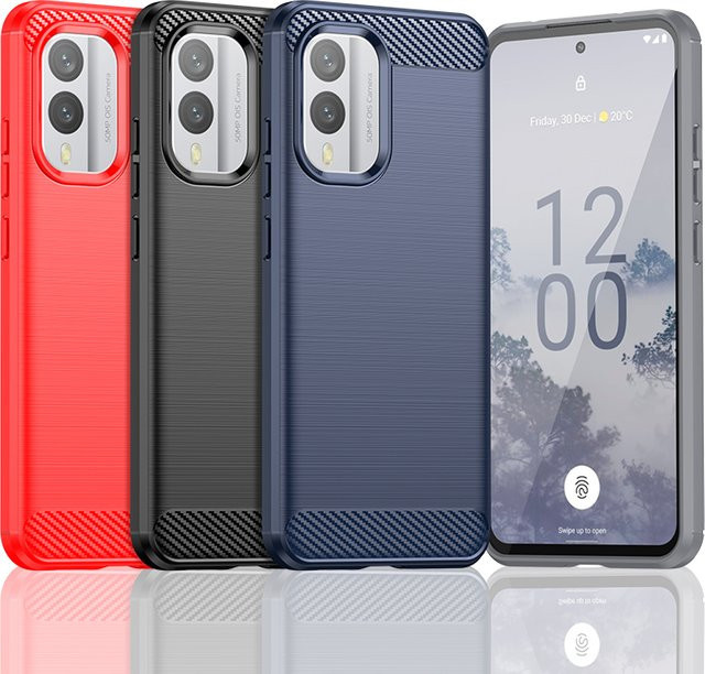 Stoßfeste Schutzhülle für Nokia X30 aus Soft Silicone TPU in Schwarz - Bild 1