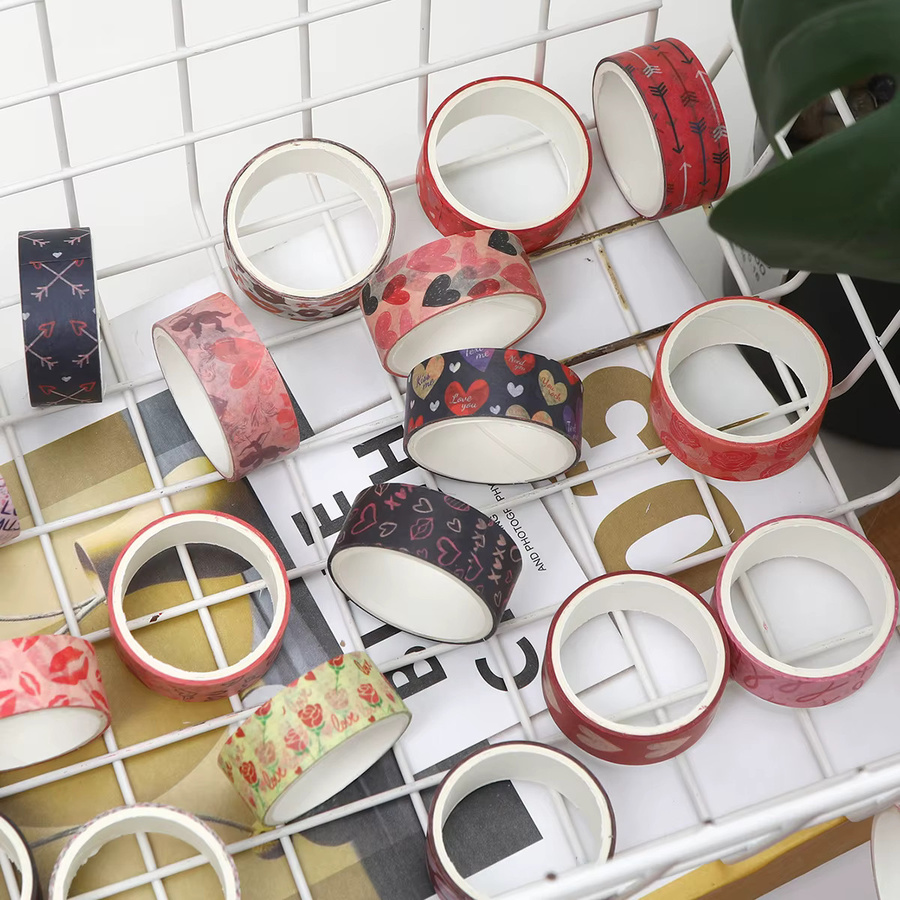 Dekoratives Washi-Tape-Set für Valentinstag und DIY-Projekte, Mehrfarbig - Bild 5