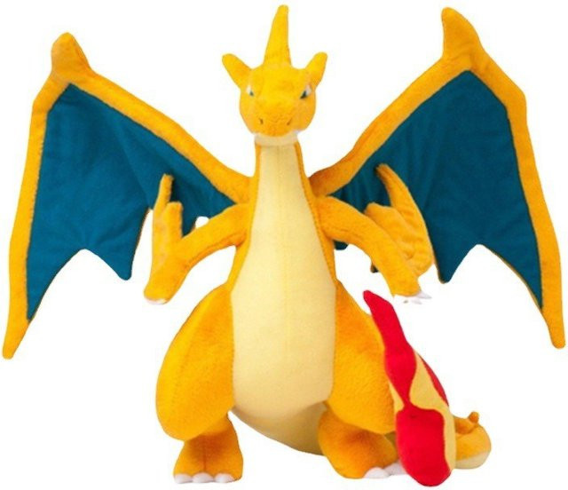DUODUOBAO Mega Charizard X Plüschtier, Pokémon, 22,9 cm - Bild 1