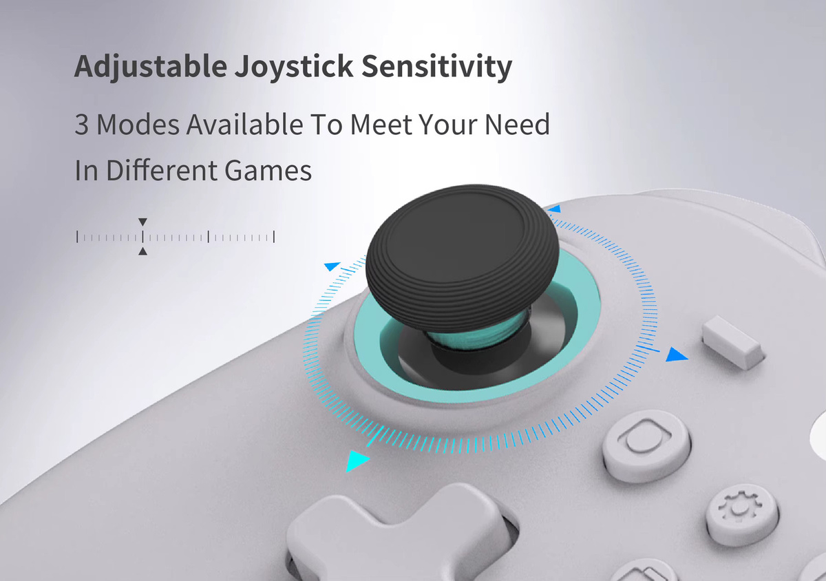 Gulikit KK3 Max KingKong 3 Gamepad mit Hall-Effekt Joysticks und Auslöser für Windows, Nintendo Switch, Android und iOS in Grau oder Weiß - Bild 2