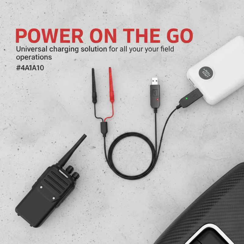 Retevis USB-Ladekabel mit LED-Anzeige für UV-5R UV-82 BF-888S TYT Walkie-Talkies, Schwarz - Bild 4