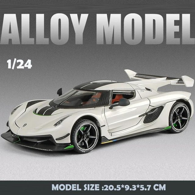 Linyi toy car Jesko Sportwagen Modell, 1:24 Skala, Metall, mit Licht und Sound, ab 4 Jahren - Bild 1