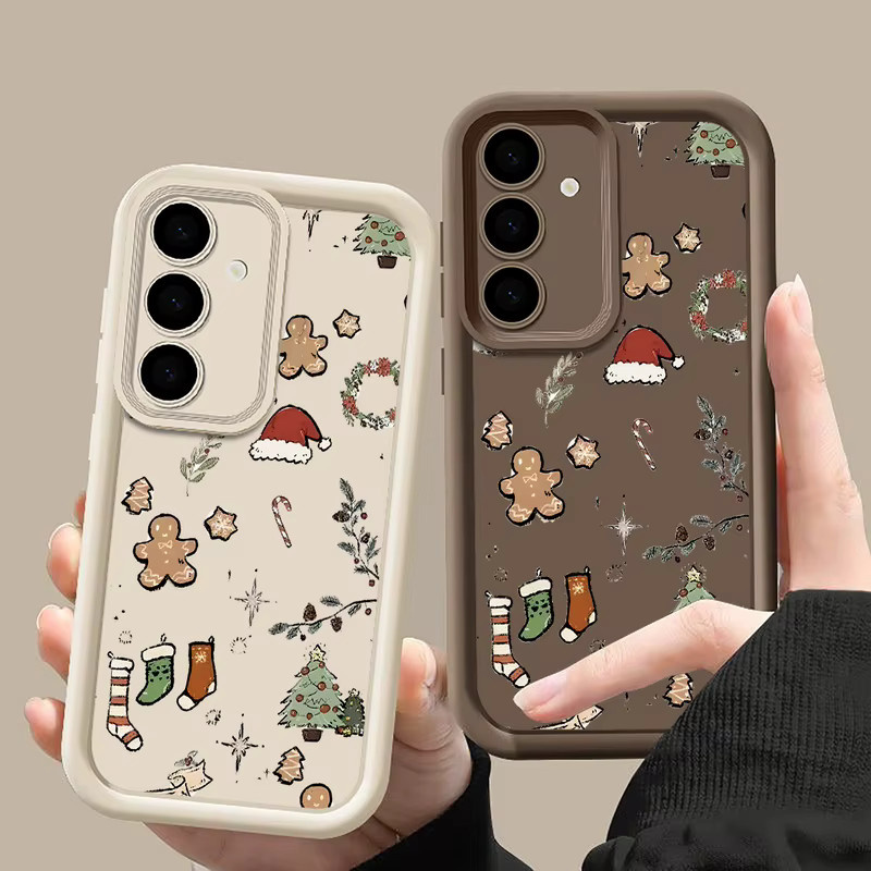 Weihnachtliche Handyhülle im Cartoon-Design für Samsung Galaxy S25 S24 S23 S22 Ultra FE A55 A54 A15 A16 A17 A26 A36 A56 5G in Schwarz und Multicolour - Bild 5