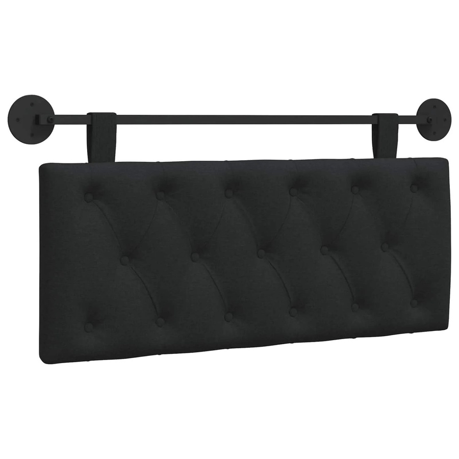 vidaXL Wandmontiertes Polsterpaneel in Schwarz mit Stoffbezug, B/H/T: 110 x 55 x 7 cm - Bild 2