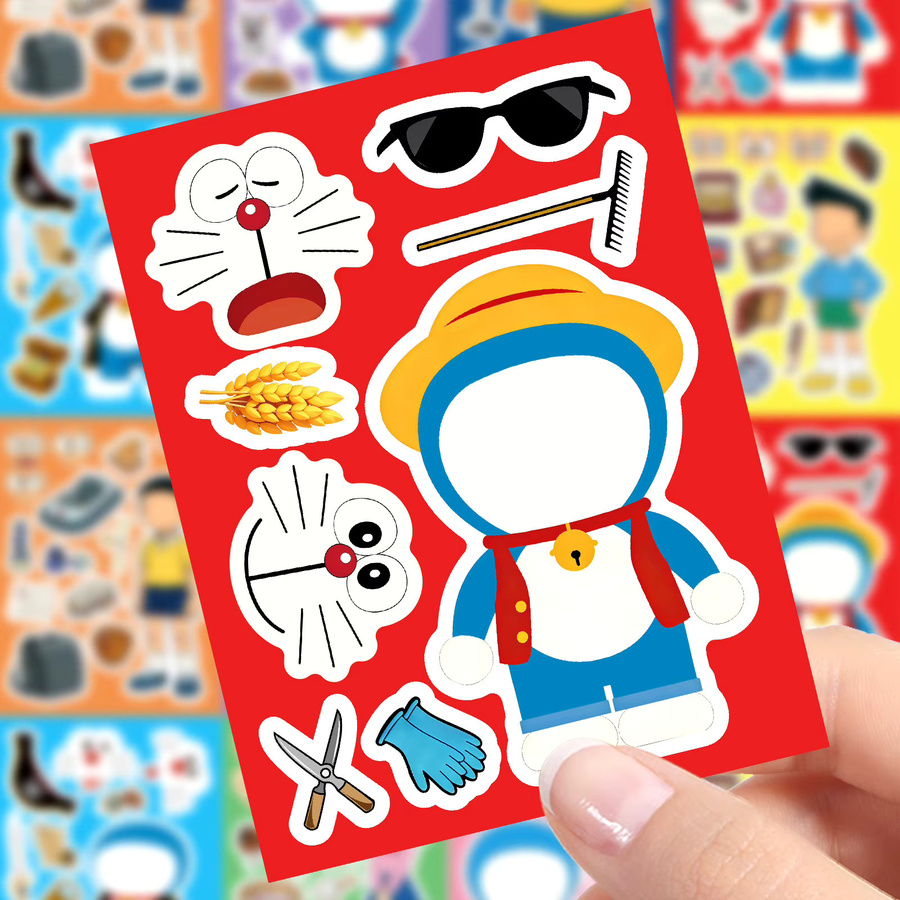Keeppley Doraemon Anime Cartoon Puzzle Aufkleber, 8/16 Blatt - Bild 2