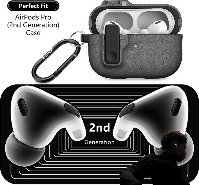 Schutzhülle für Apple AirPods Pro 2 mit magnetischem Pop-open-Deckel und Drucktastenschalter in Grün - Bild 1