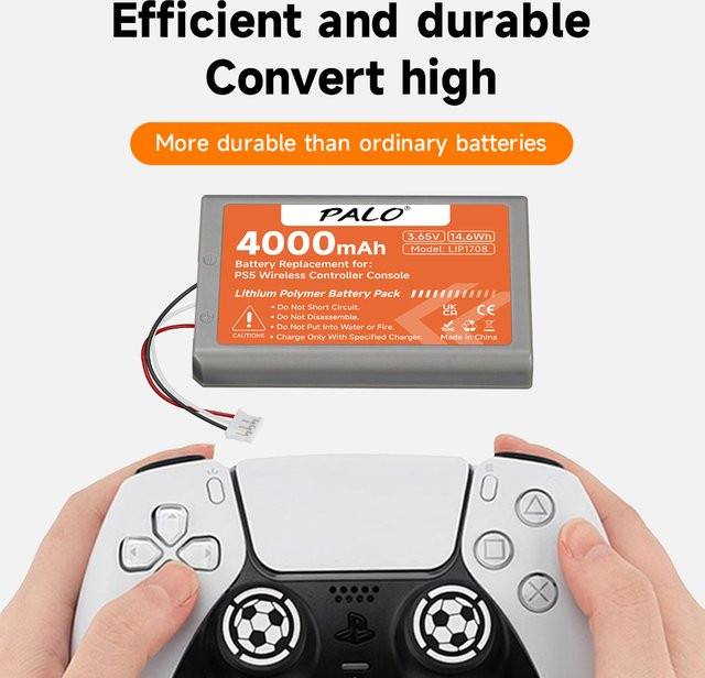 Sony PS5 DualSense Controller Akku 4000mAh wiederaufladbare Lithium-Ionen-Batterie für PlayStation 5 CFI-ZCT1J ZCT1W LIP1708 - Bild 1
