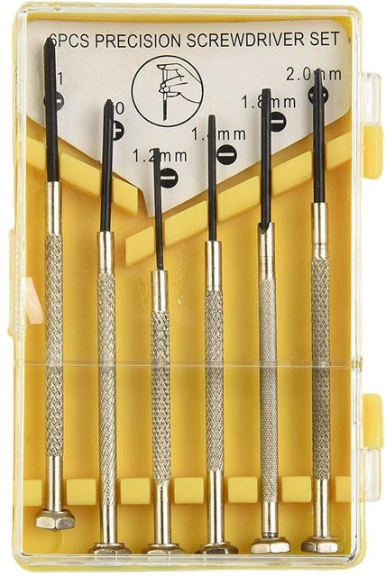MaMa workplace Reparatur-Schraubendreher-Set mit 6 Stück Kreuzschlitz-Brille in Beige und Silber aus Edelstahl - Bild 1