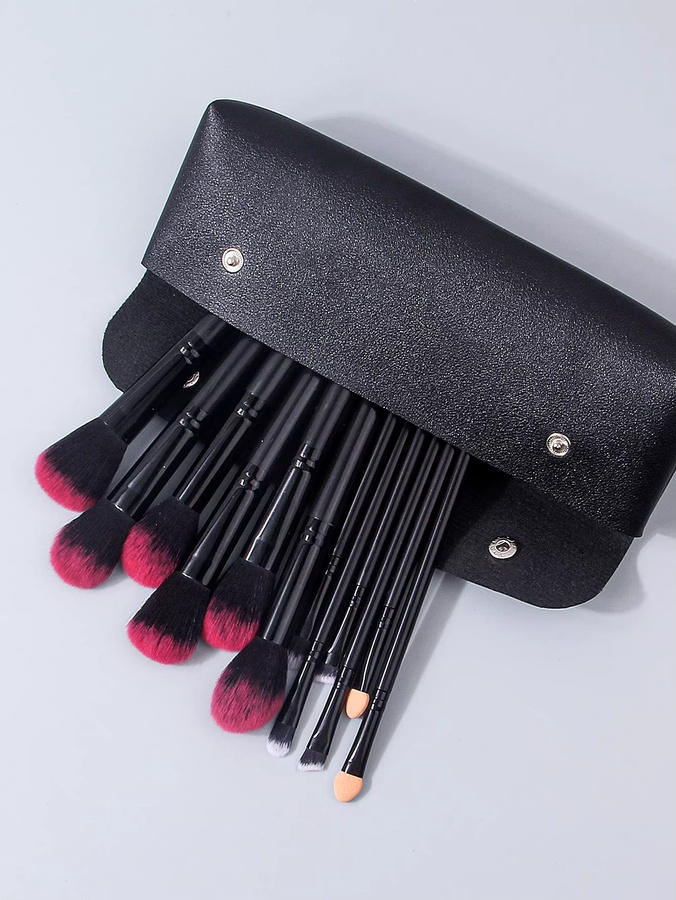 KOSSHOW Make-up-Pinsel-Set, 17-teilig, mit Schwamm und Aufbewahrungstasche - Bild 3