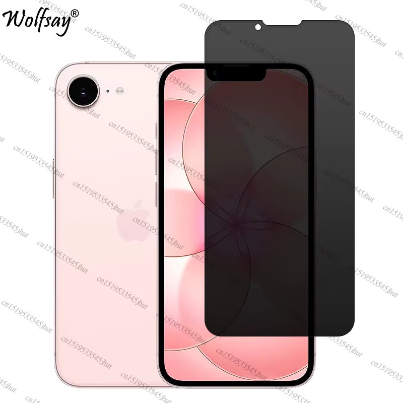 Wolfsay Sichtschutz-Displayschutzfolie und Kameraglas Set für iPhone 17e und iPhone 16e, Anti-Spy Panzerglas, 6,1 Zoll, transparent - Bild 2