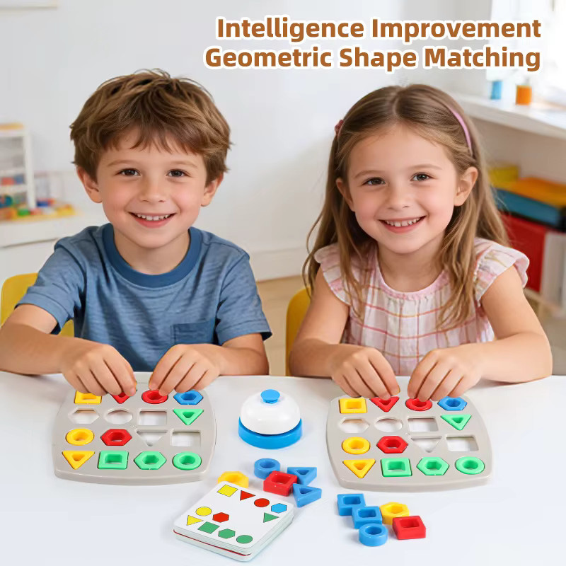 KNYYSECQ Geometrische passende Puzzles, interaktives Eltern-Kind-Tischspielzeug - Bild 2
