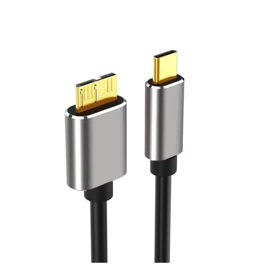 WALKESEN USB 3.0 Typ C auf Micro B Adapterkabel für externe Festplatten in Schwarz - Bild 4