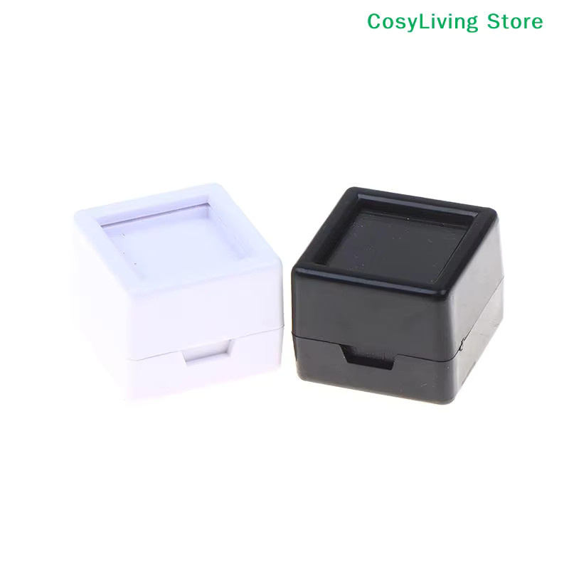 10 Stück Schmuckorganizer Diamant-Verpackungsboxen für Edelsteine und Ringe, Farbe: Weiß, Material: Kunststoff, Breite: 2 cm - Bild 4
