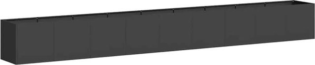 vidaXL Pflanzkübel aus Stahl in Schwarz, B/T/H: 360 x 40 x 40 cm - Bild 1