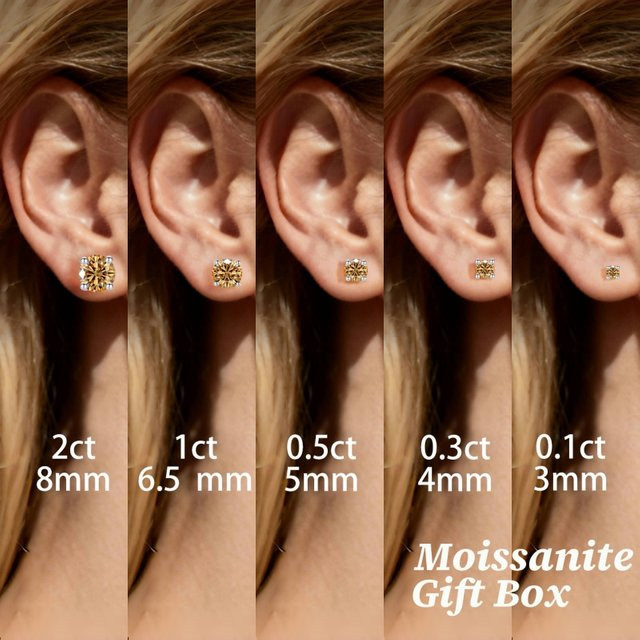 LAMVOICE Ohrstecker, Moissanit, Gold, Damen - Bild 1