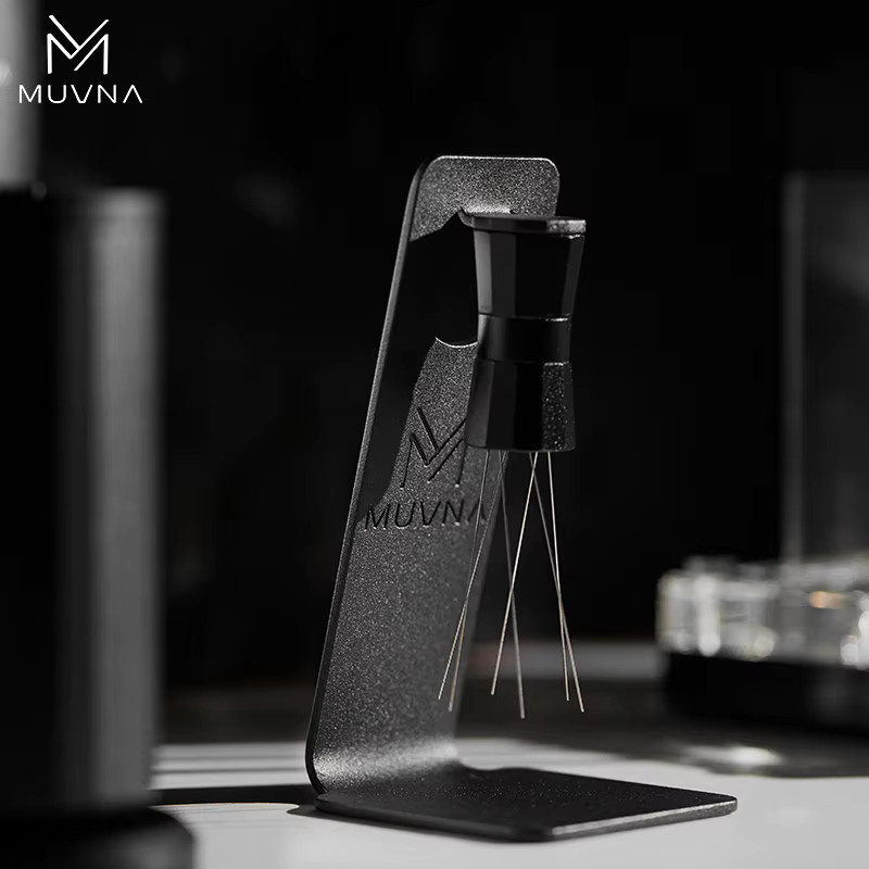 MUVNA Espresso WDT-Tool mit verstellbaren Nadeln und magnetischem Ständer in Schwarz aus Edelstahl - Bild 6