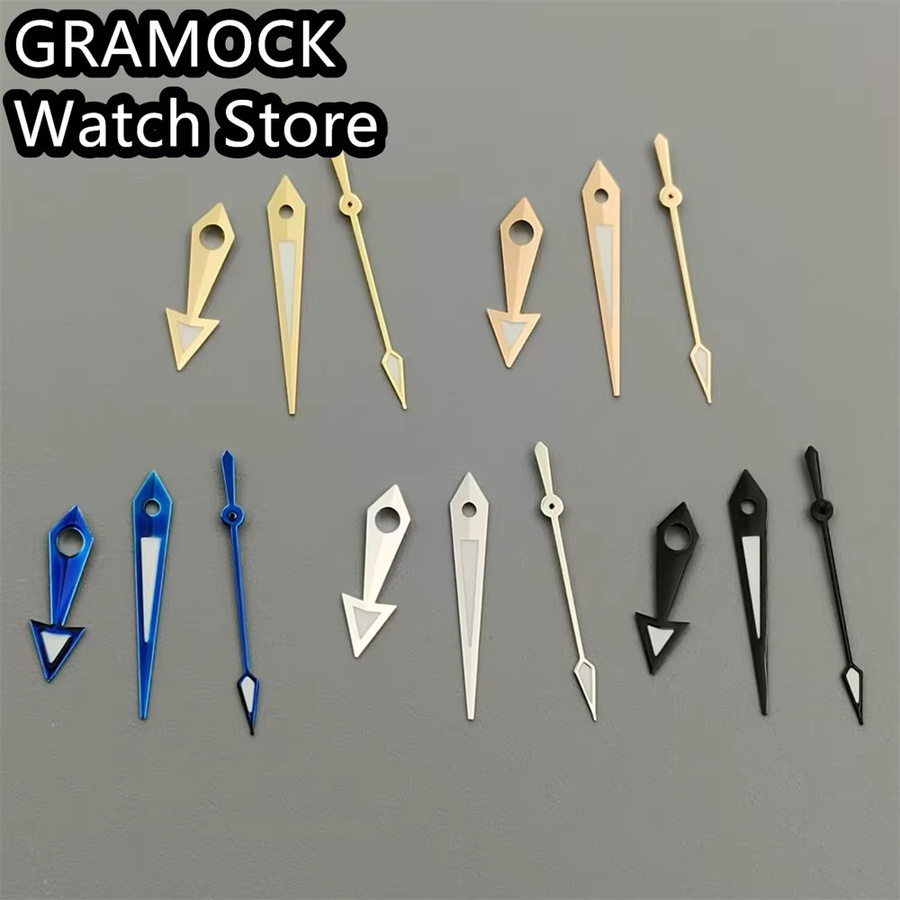 Gramock Uhrzeiger, Silber, Schwarz, Blau, Gold, Roségold, Grün leuchtend, Unisex - Bild 1